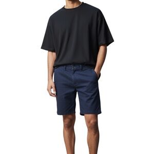 ABERCROMBIE & FITCH unisex Navy Flat Front Chino Shorts Size 30 Bermuda shorts